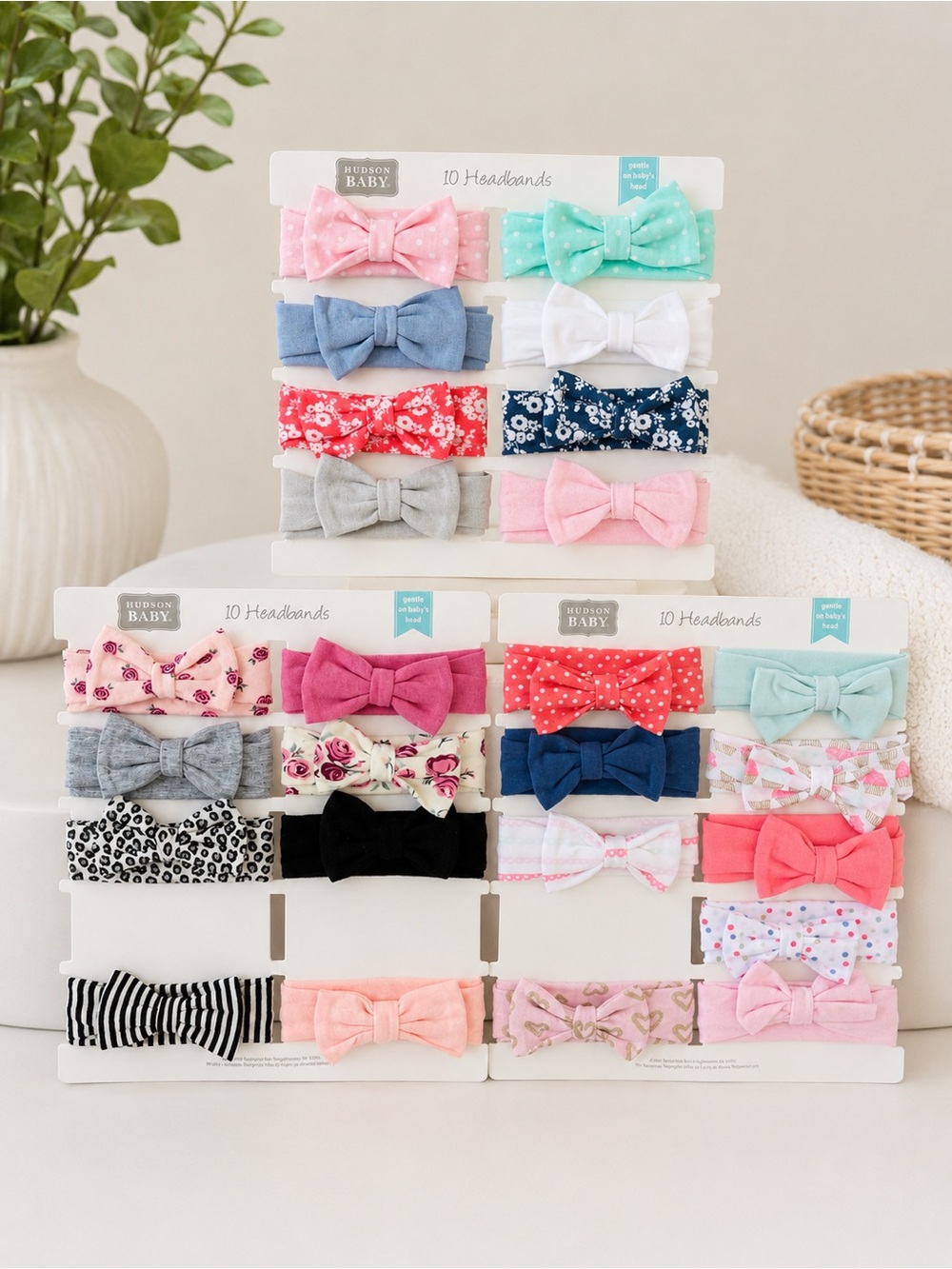 Hudson Baby Girls' Bow Headband Bundle of 25 Assorted